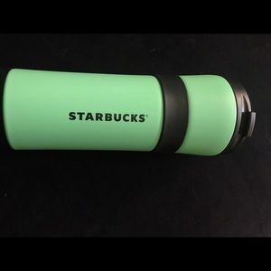 Mint colored Starbucks grande hot tumbler