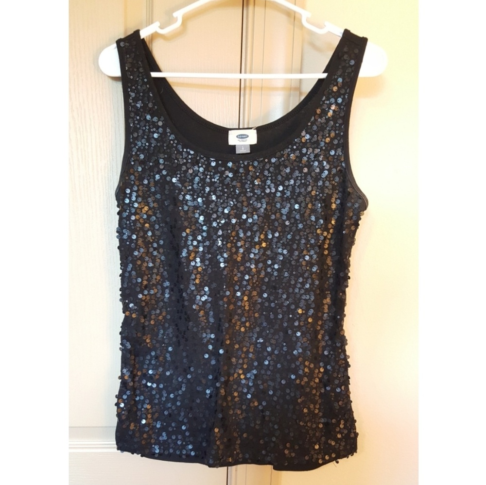Black sequined Old Navy tank