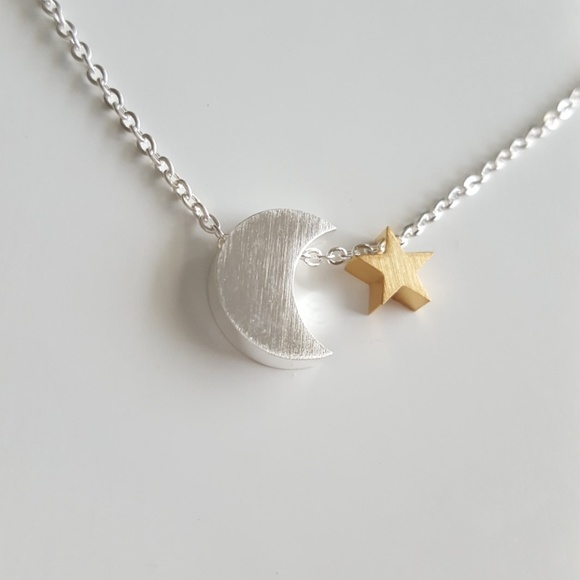 Star and Crescent Moon Necklace - Picture 3 of 4