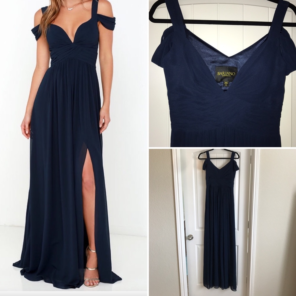 Bariano Navy Blue Maxi Dress