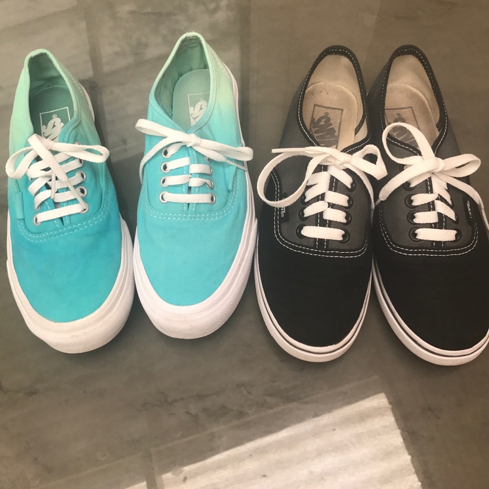 Sale! 2 Pairs of Vans 6.5 Women's ombré & two tone