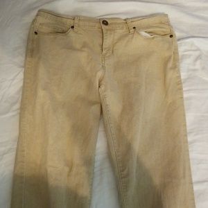 Khaki skinny jeans