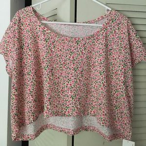 American Apparel floral crop top