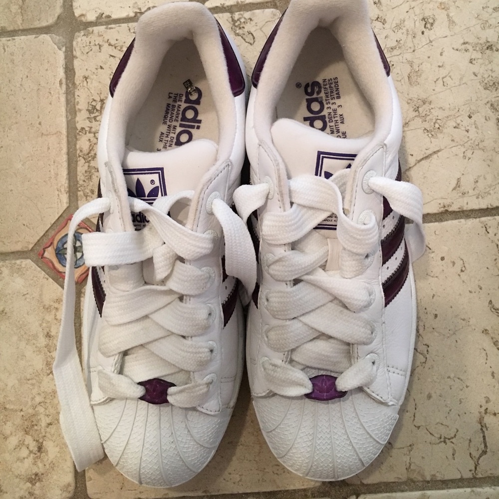 Adidas superstar striped sneakers