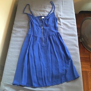 Sexy blue zip up H&M mini dress
