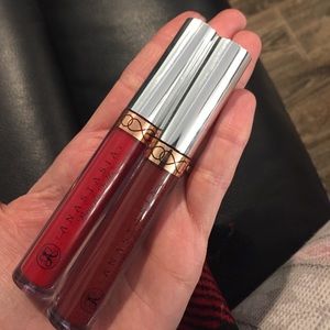 Bundle of 2 Anastasia liquid lipstick swatched