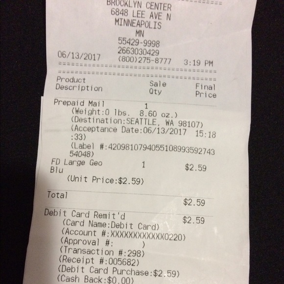 **PROOF OF ITEM SHIPPED*** - Picture 2 of 2