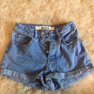 Brandy Melville button up mom shorts