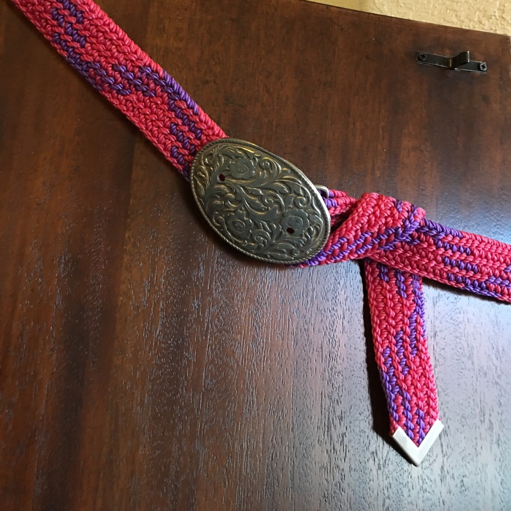 🌷Pink and purple western style rope belt 🌷