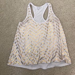 Delia's gold chevron tank