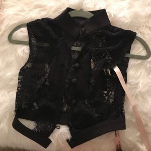 House of cb black lace top