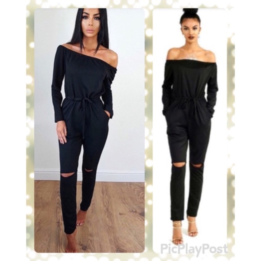 Off shoulder sexy jumpsuit