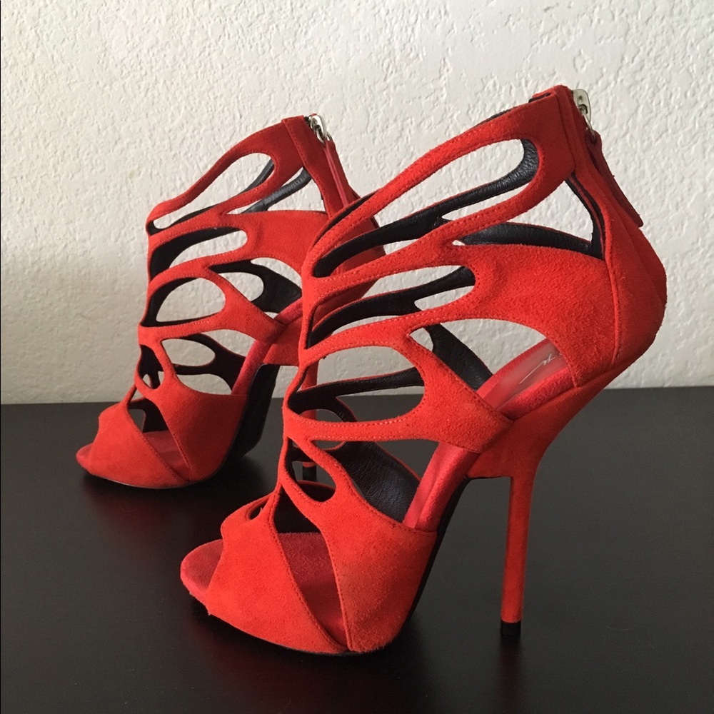 Giuseppe Zanotti red cut out heels