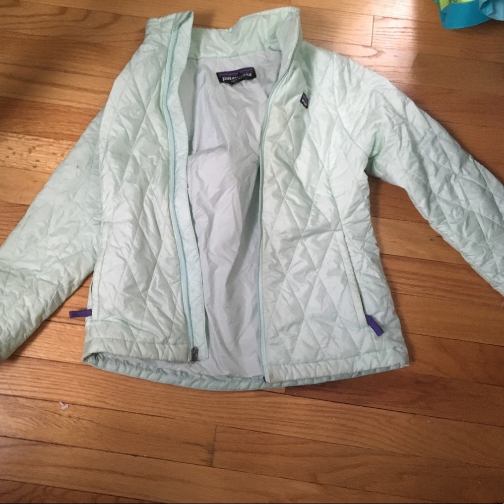 Mint Patagonia Nanopuff Kids/Gurls Size 10 Jacket