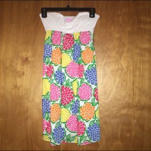Lilly Pulitzer strapless flower dress
