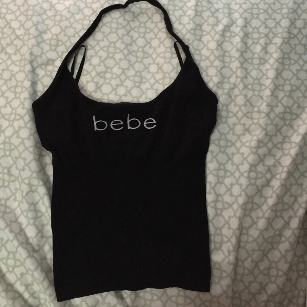 Black Bebe halter top