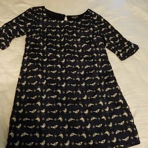 Navy blue 3/4 sleeve dress