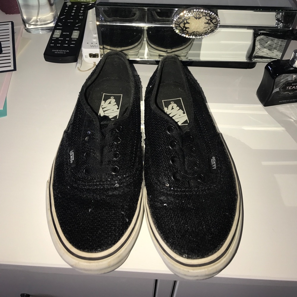 Black Sequence Vans