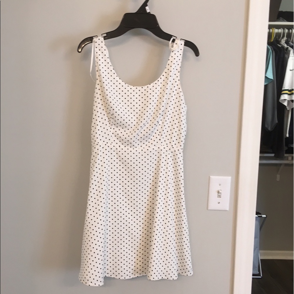 White and black dress