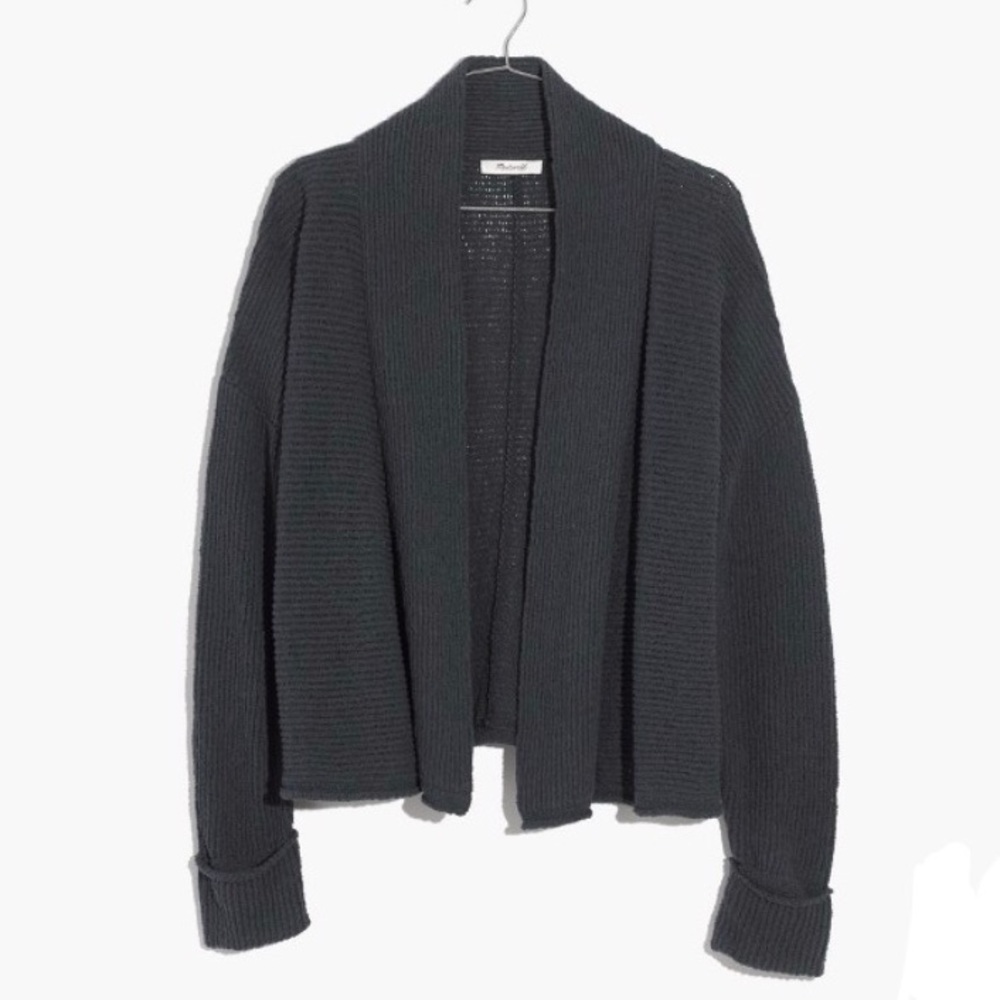 Madewell shawl-collar crop cardigan sweater