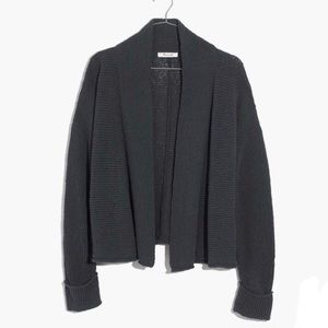 Madewell shawl-collar crop cardigan sweater