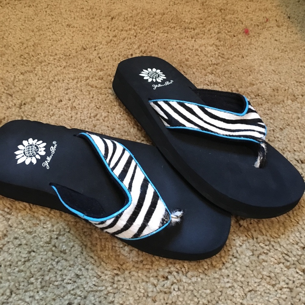 Zebra printed sandals!
