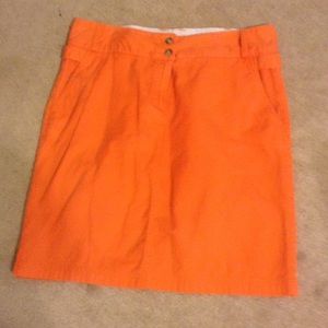 Orange Pencil Skirt