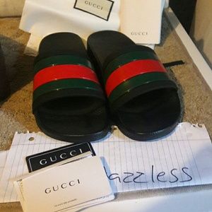 Gucci sandals Green Red men size 9.5 euro 44