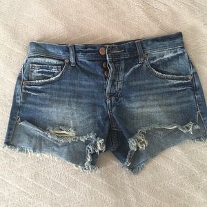 Free People Jean cut off shorts