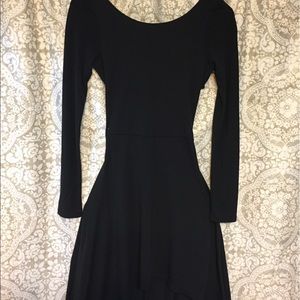 Black High Low Back Cross Dress