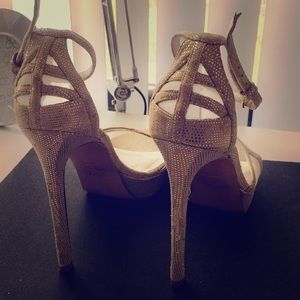 Stuart Weitzman Metallic Platform heels