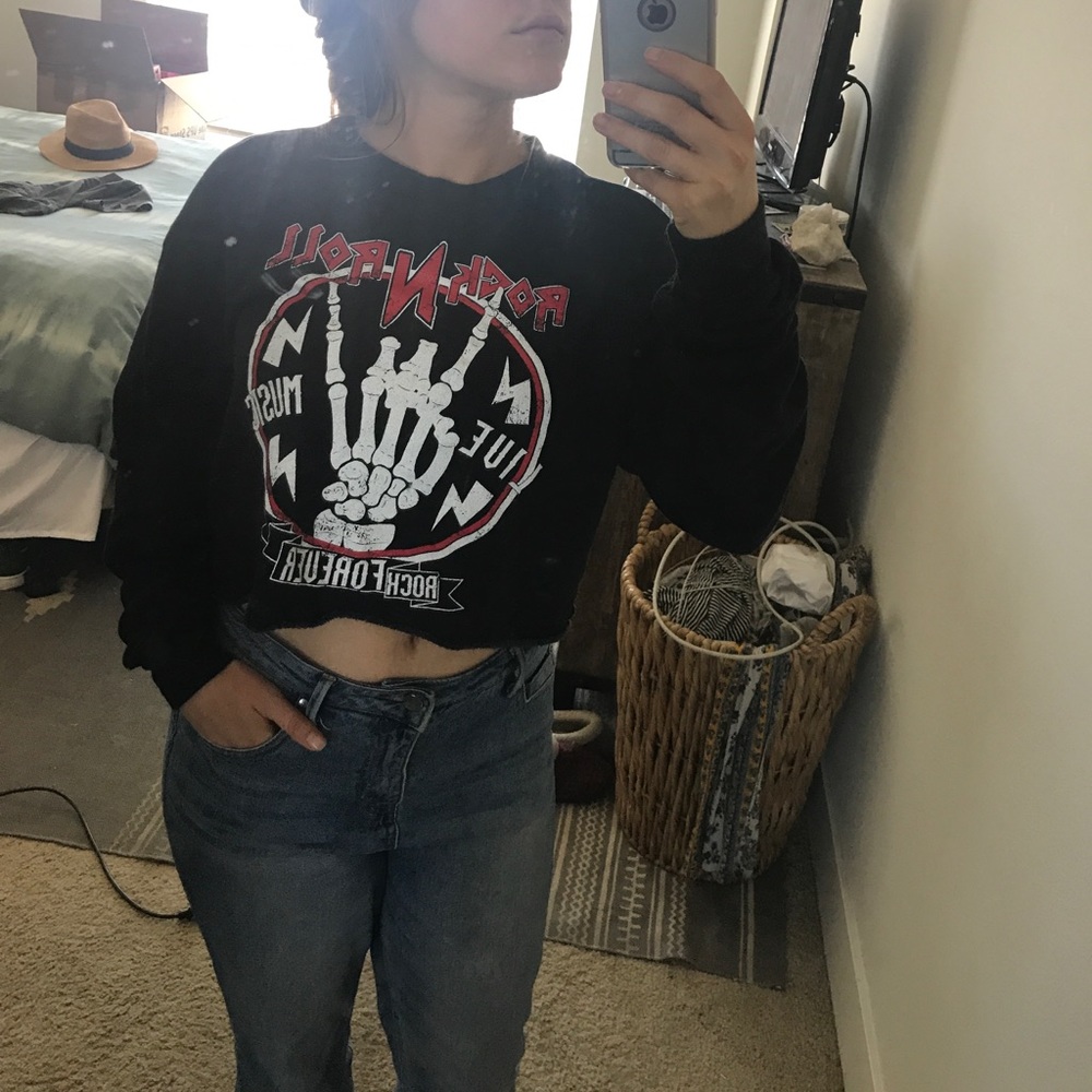 Rock and roll long sleeve tee