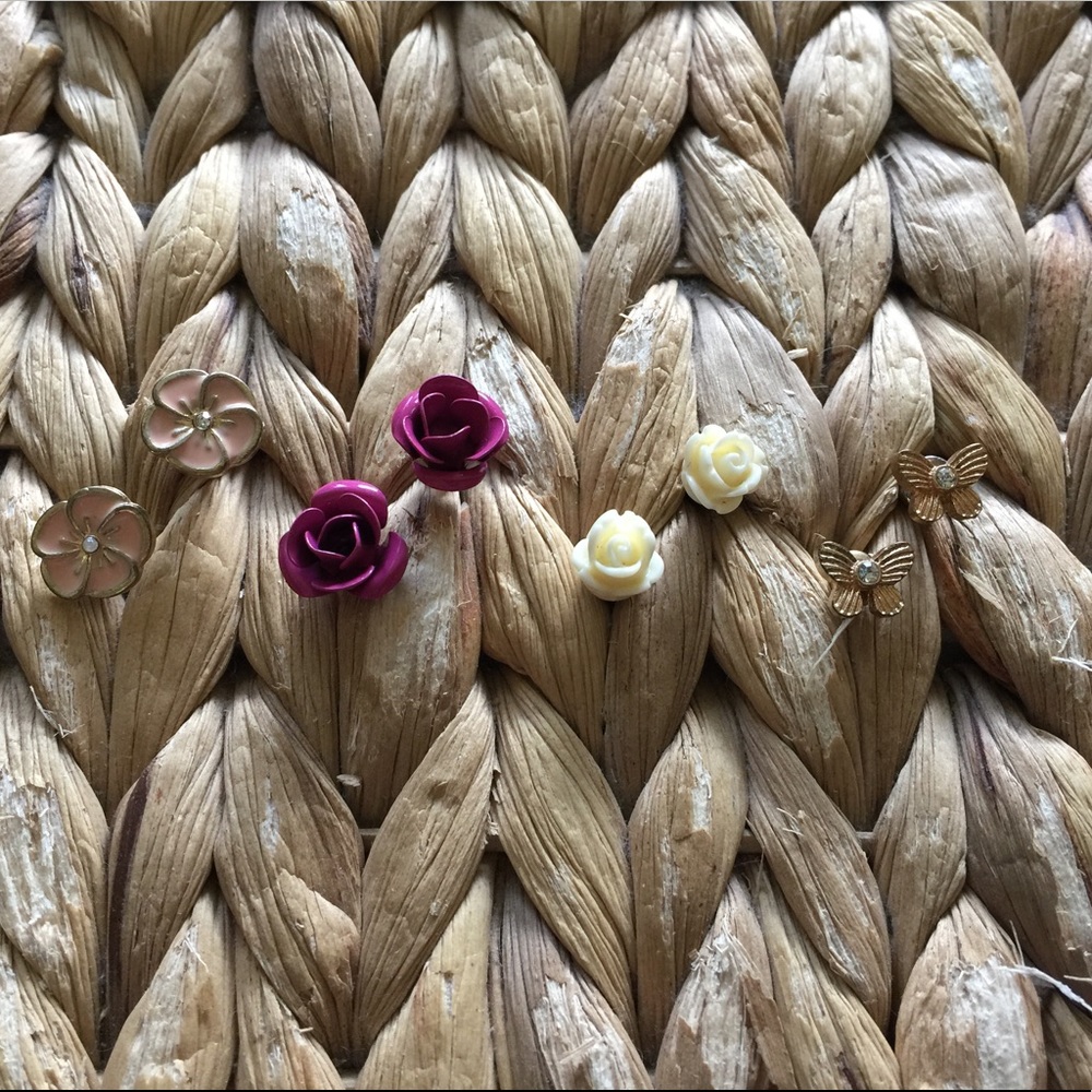 4-Pair Stud Earring Bundle