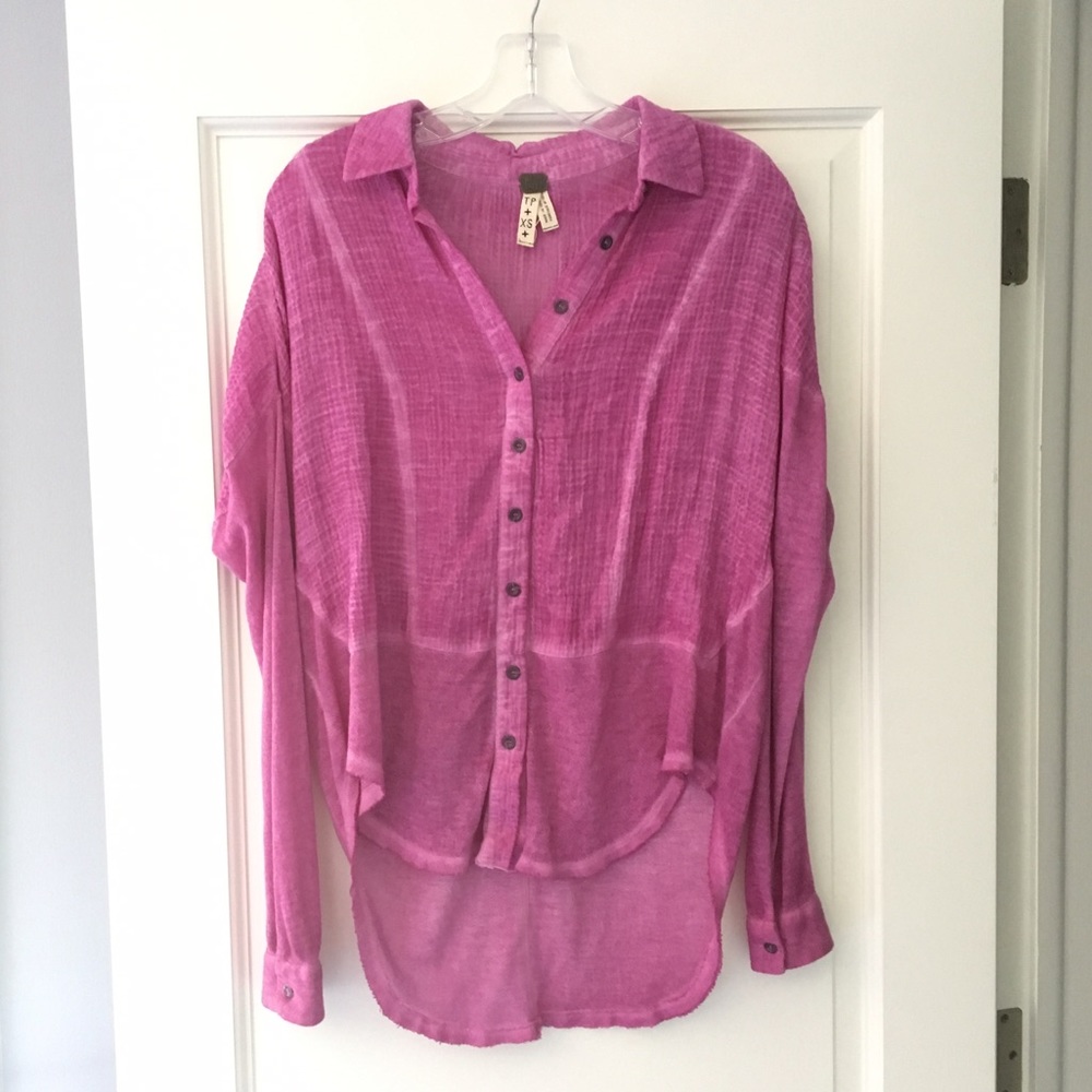 Free People Button Down Tunic