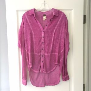 Free People Button Down Tunic