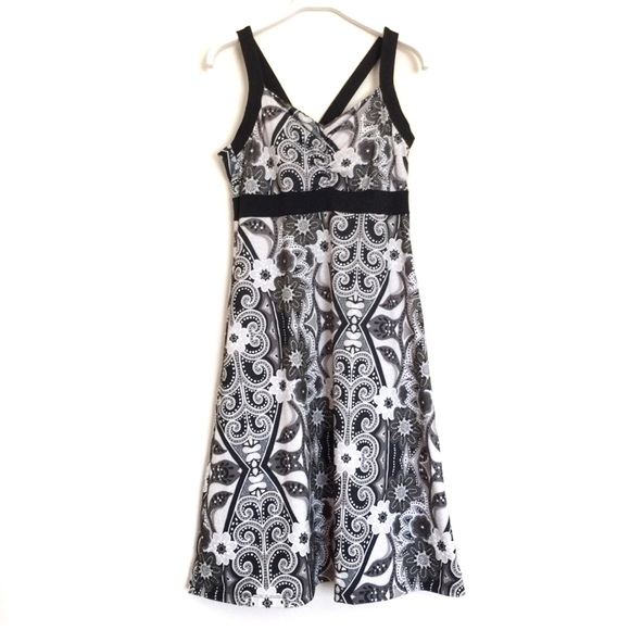 Prana Dresses & Skirts - PrAna Amaya black tan brown floral dress small