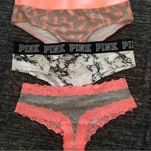 VS Pink L Panty Bundle (3)