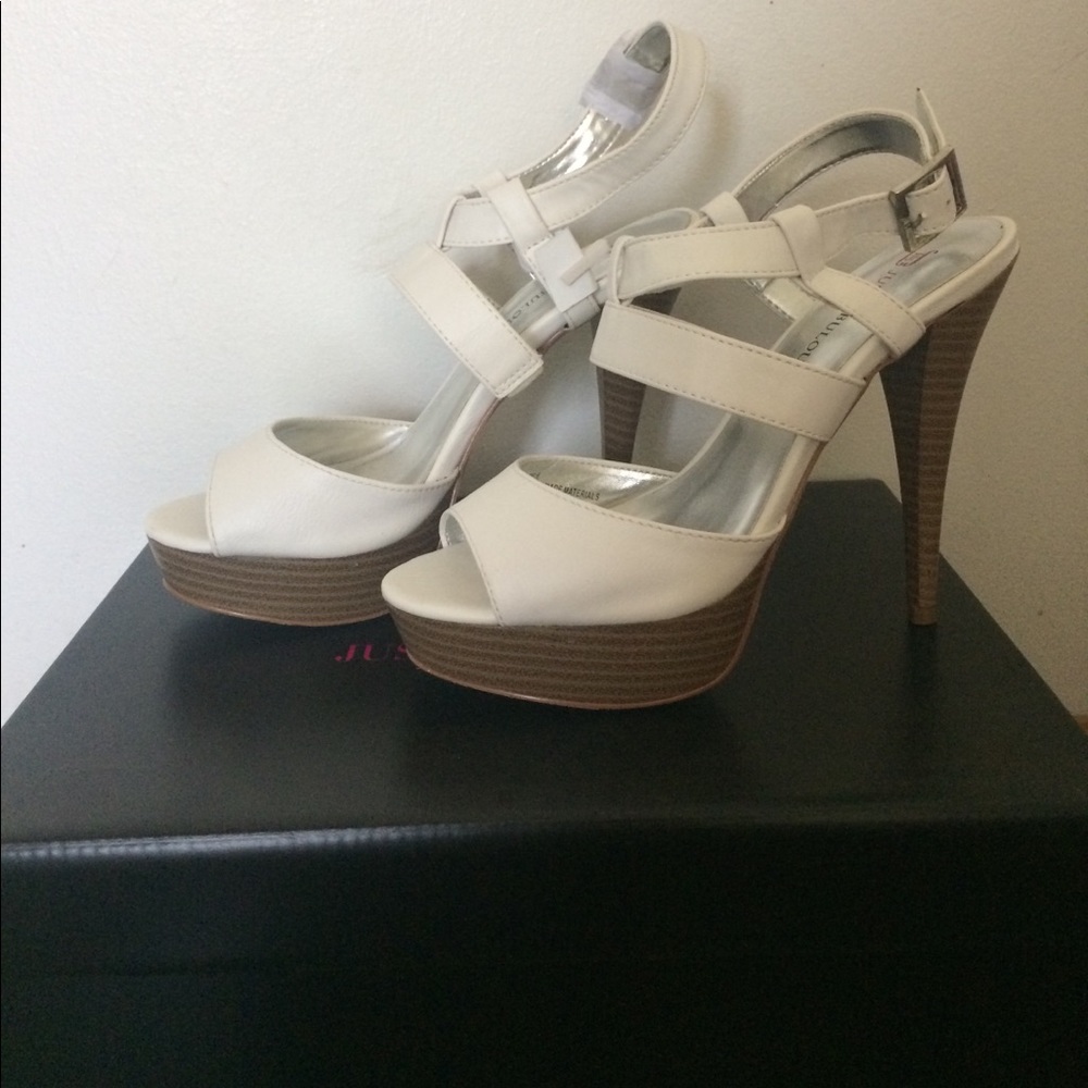White 4 1/2" heels