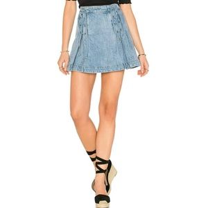 Free People denim skirt