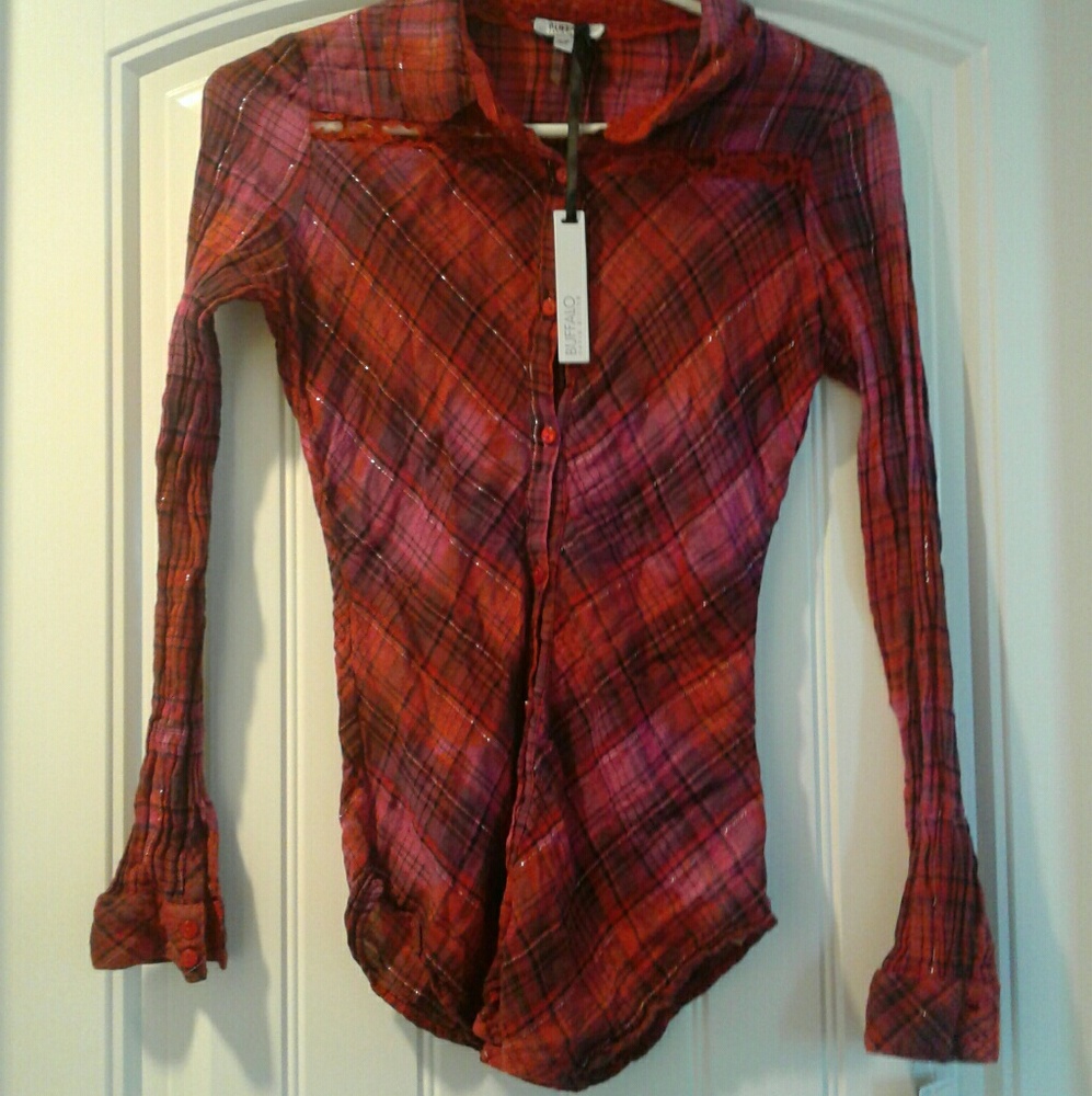 Buffalo David Bitton plaid long sleeve - Picture 5 of 6