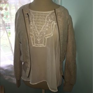 NWT Anthropologie suede jacket