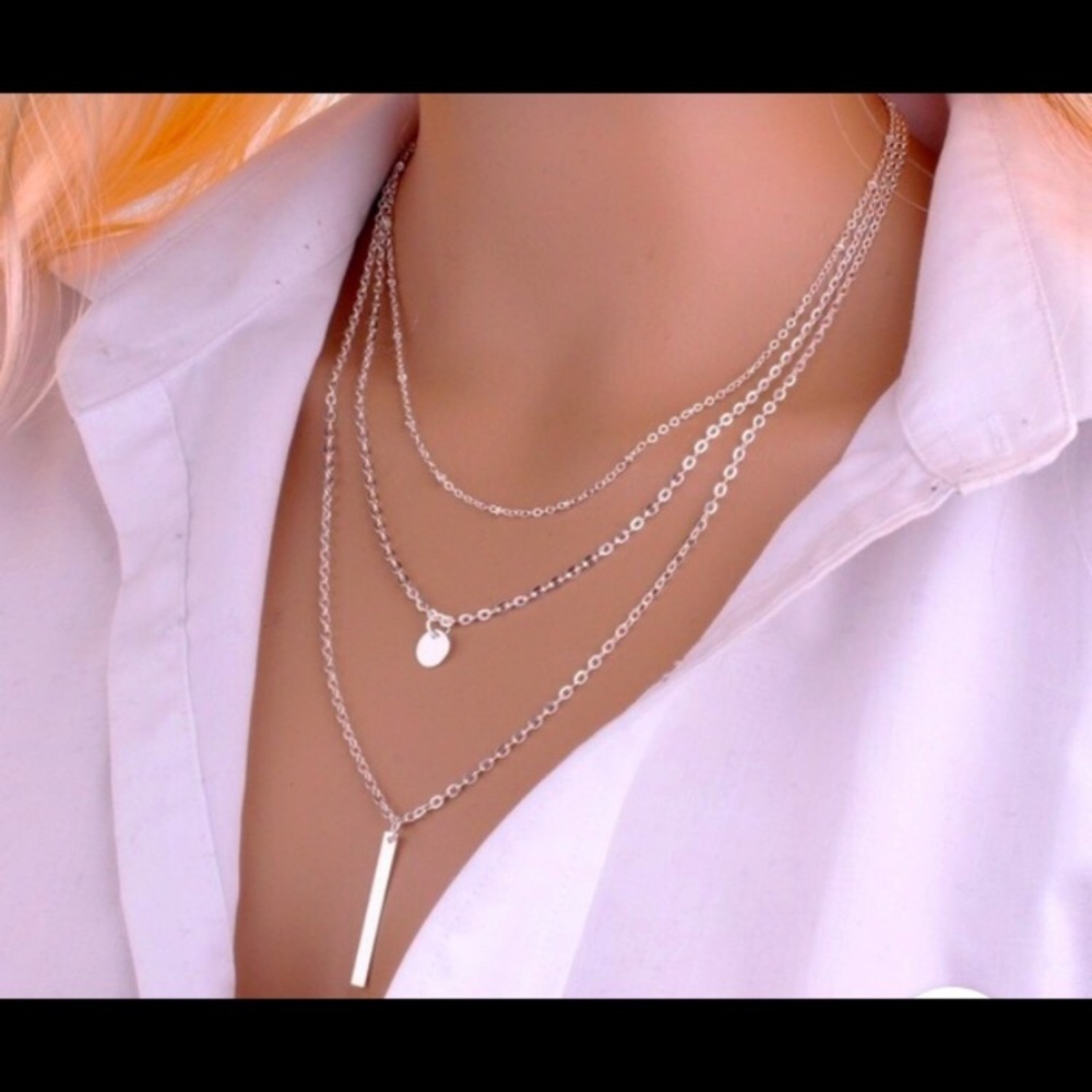 Multilayered Bar Necklace