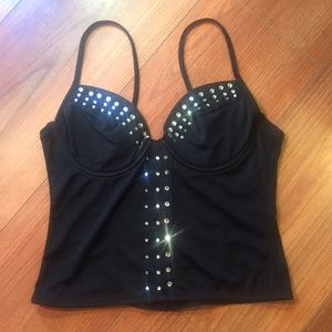 Black Sequined Bustier
