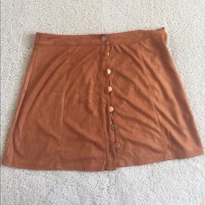 Faux suede skirt