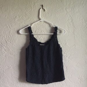 Navy Lace Tank