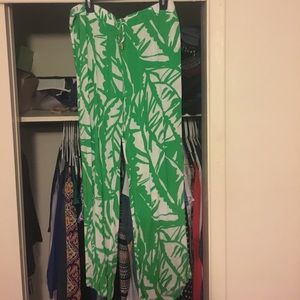 Lilly for Target green and white palazzo pants