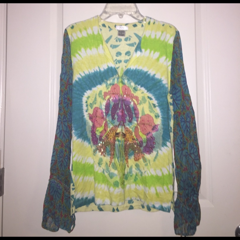 Funky Long Sleeve Caché Blouse