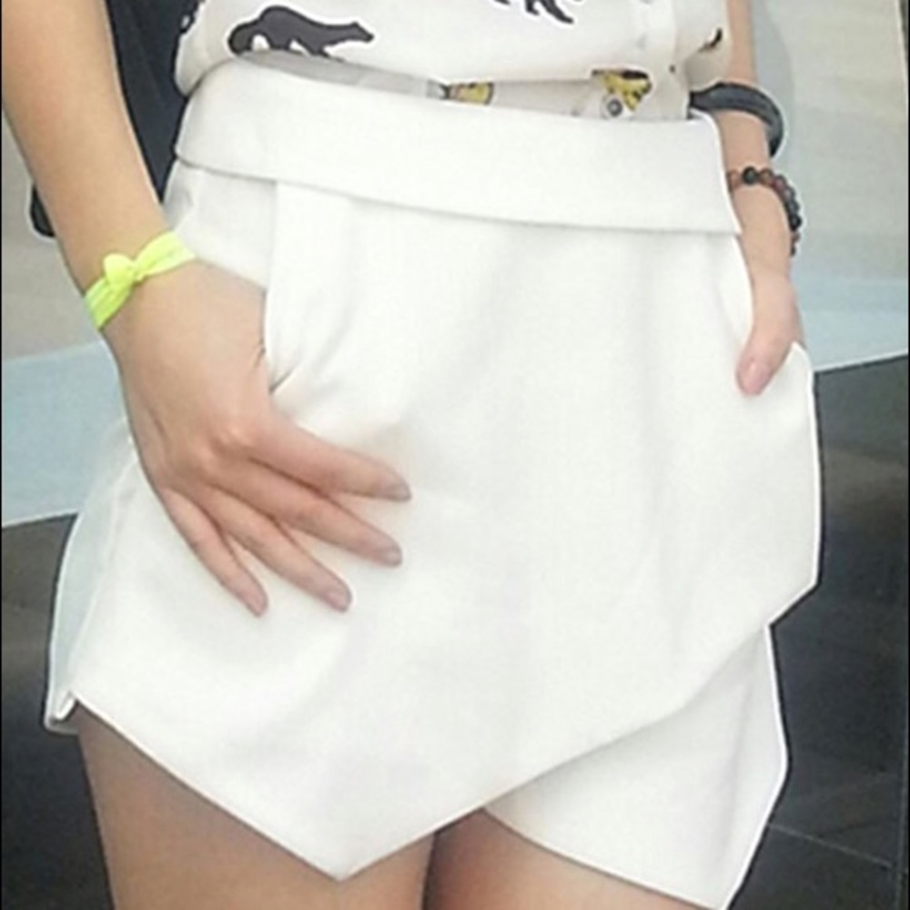 White Envelope Style Skort