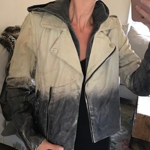 DOMA ombré leather jacket