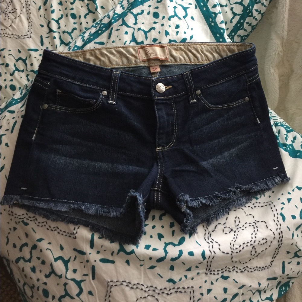 Paige denim cutoff shorts